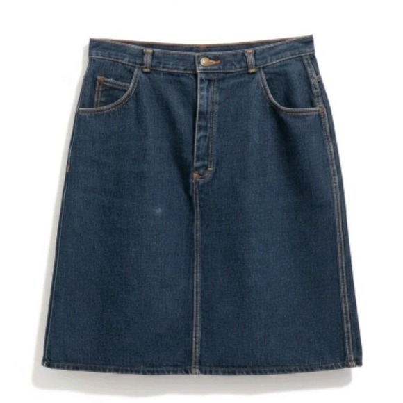 Gitano Dresses & Skirts - GITANO Vtg Denim Skirt Sz 13/14 Front Slit 29" Waist